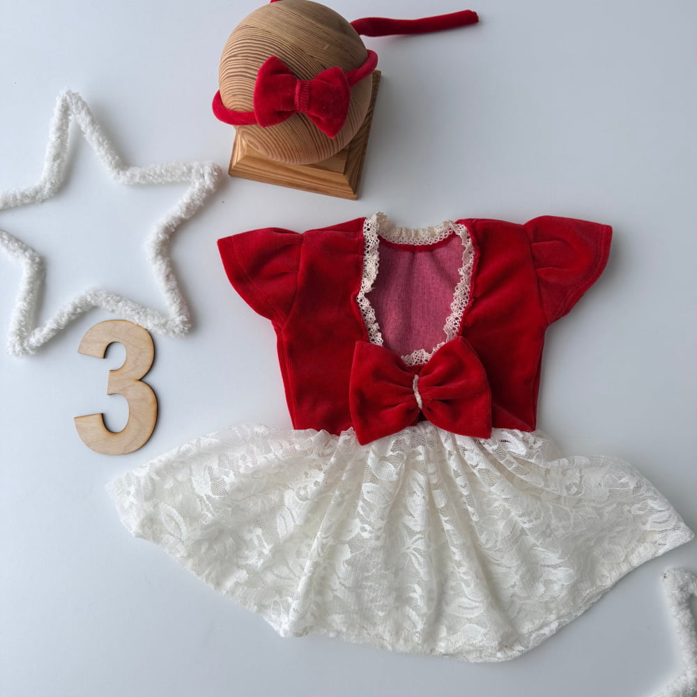Red Collection Newborn Photography Prop - 3