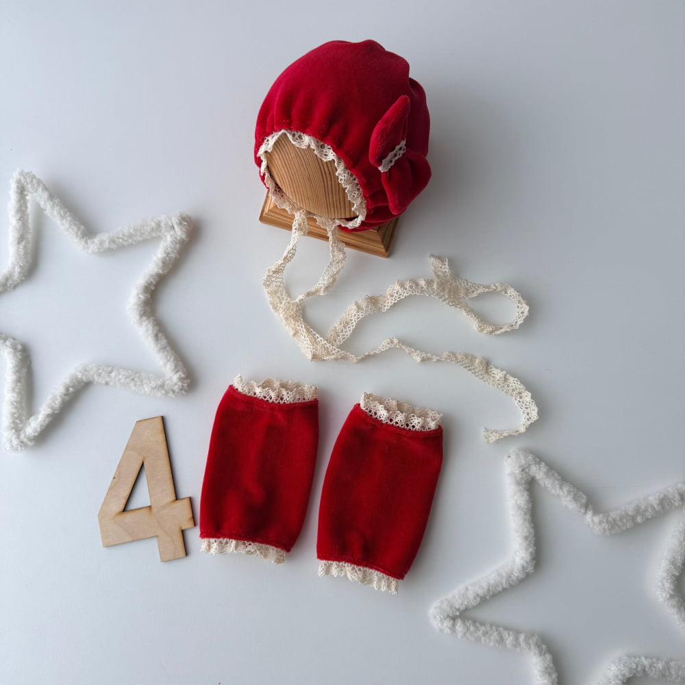 Red Collection Newborn Photography Prop - 4