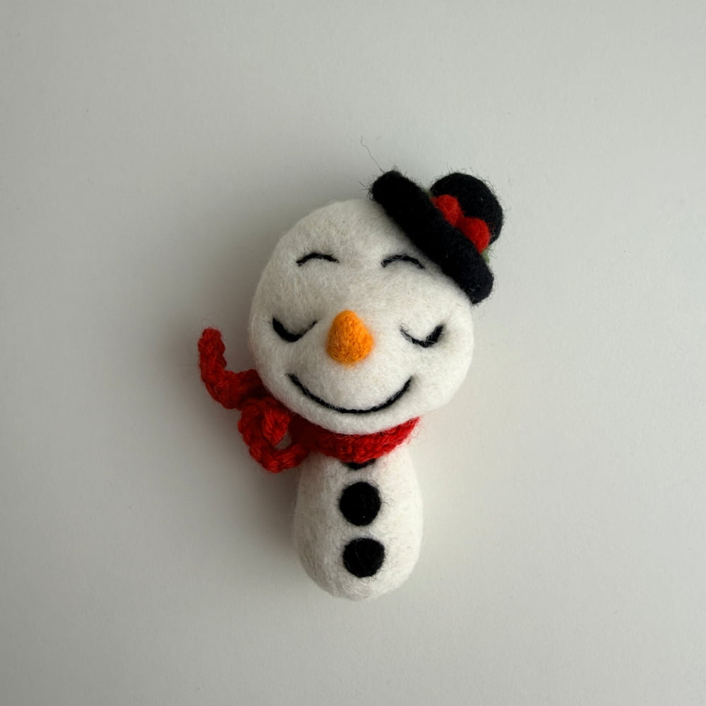 Snowman Newborn Photography Set | Mattress Cover with Pocket Pillow & Hat | Optional Foam Insert - Mascot