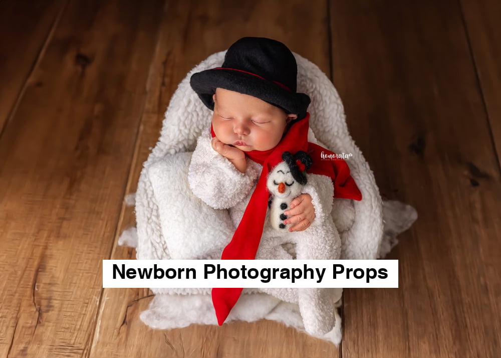 Snowman Outfit with hat and shawl Newborn outfit for Photography Props