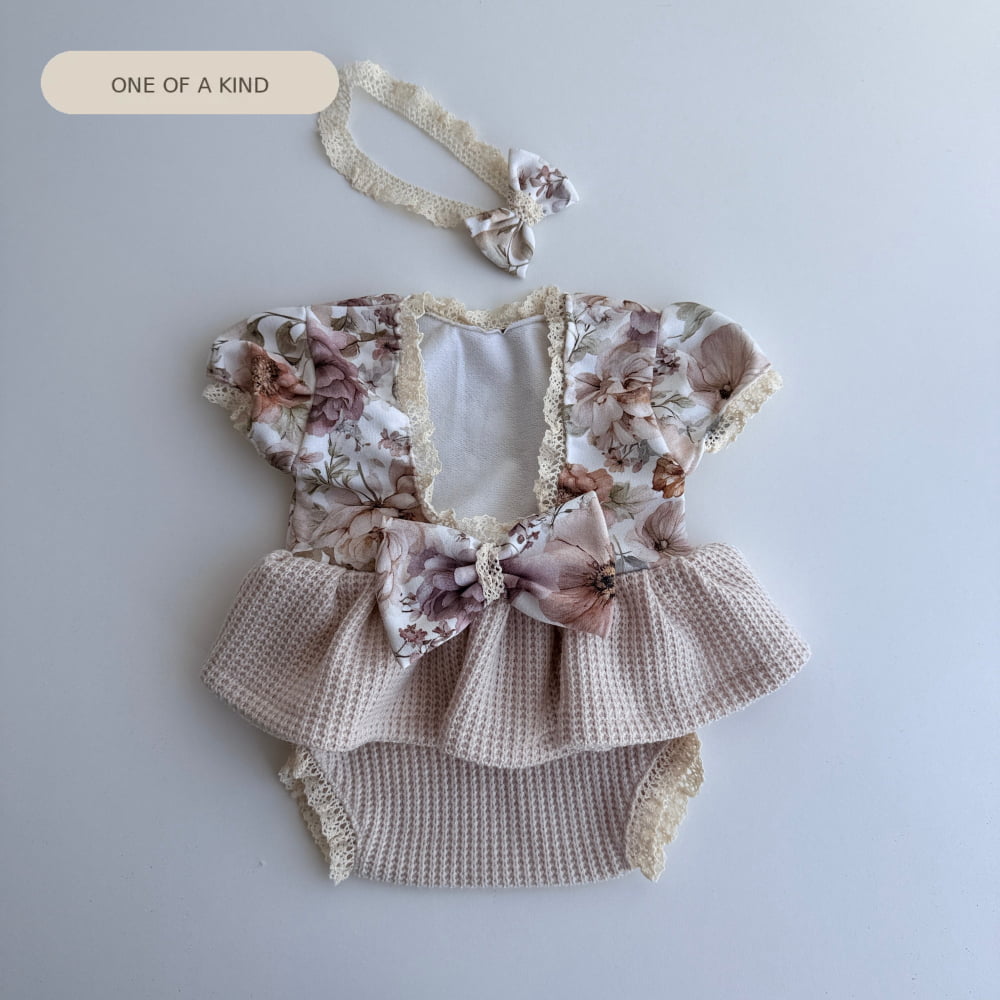 Soft Blossom One-Piece Newborn Dress Set