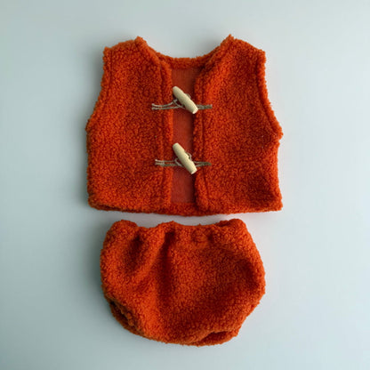 Spring cozy Vest with panties. - Orange