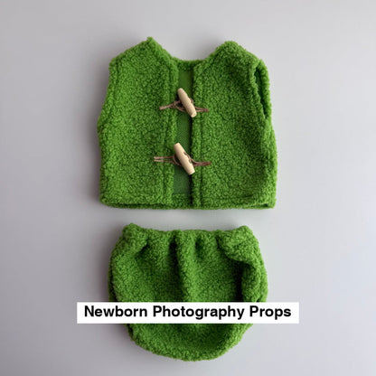 Spring cozy Vest with panties. - Zielony