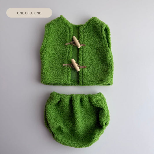 Spring cozy Vest with panties. - Zielony