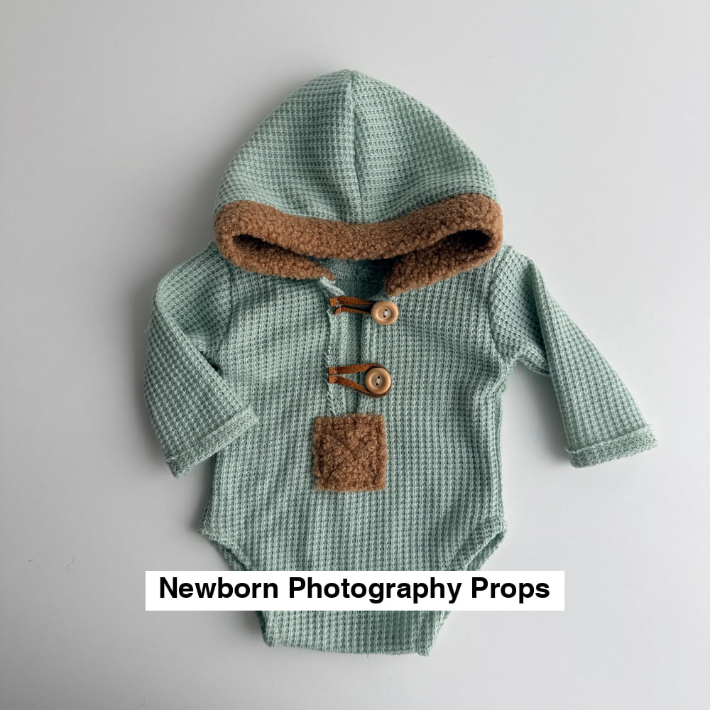 Stanley – Mint | Newborn Hooded Bodysuit