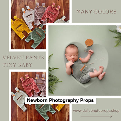 Velvet Pants Tiny Baby Newborn Photography Props